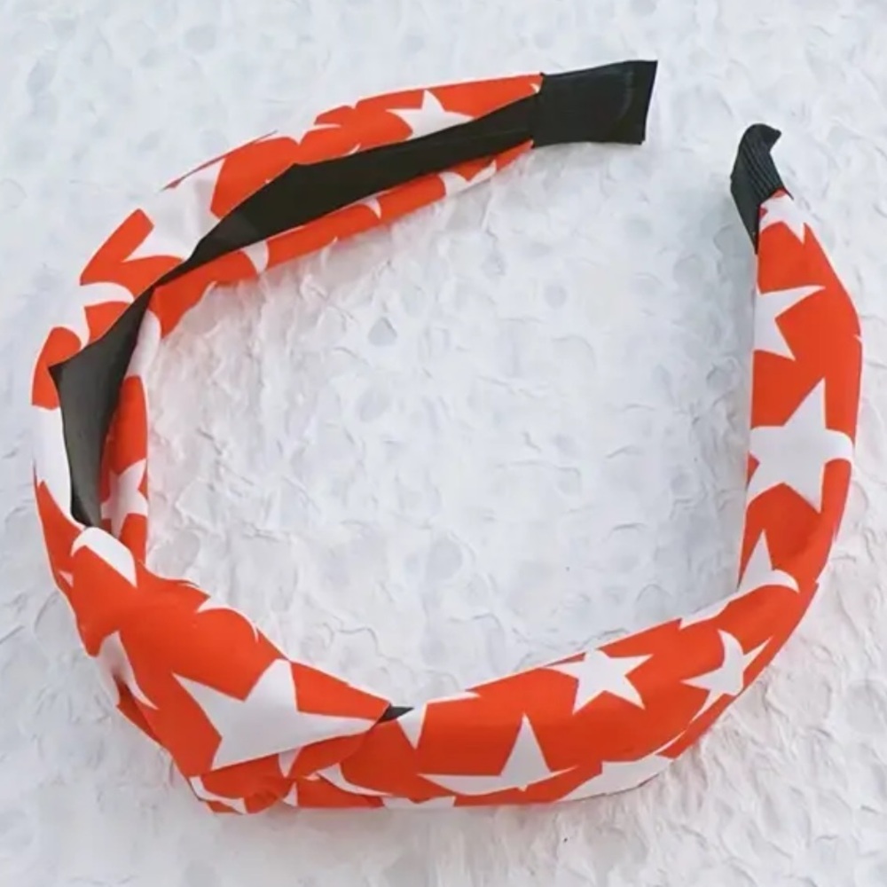 NIP Patriotic Knotted Head Band Red White Blue